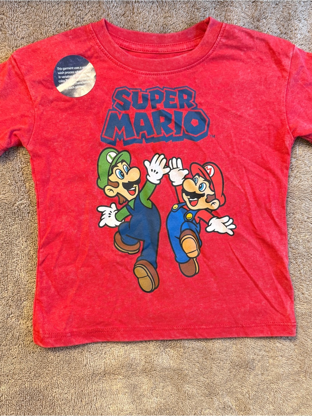 Nintendo Kids Graphic Tee Pair - Red & Peach - Size 2T - Picture 2 of 10